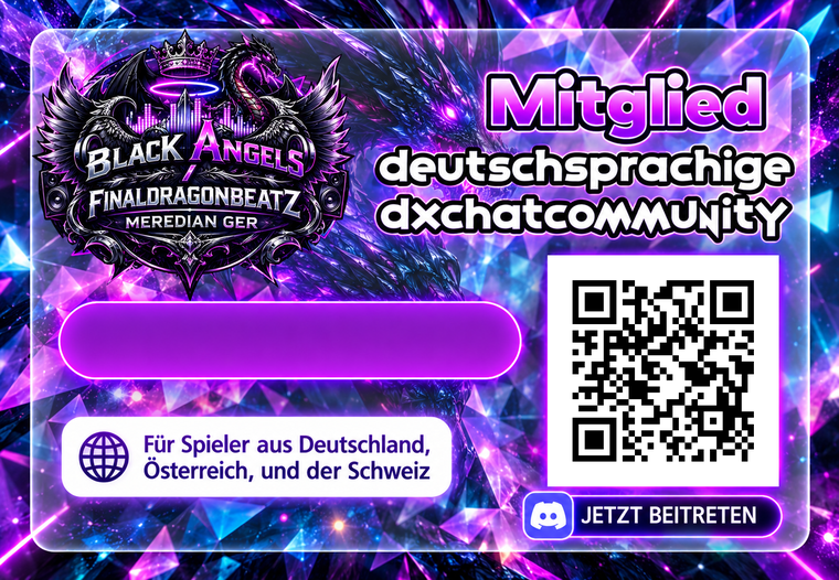 Mitgliedskarte: Black Angels / FinalDragonBeatz – deutschsprachige Community, QR-Code zum Discord